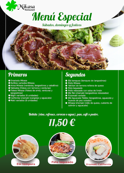Menu Especial