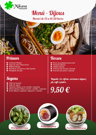 Menu Dijous