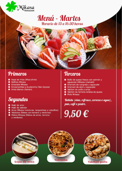 Menu Martes