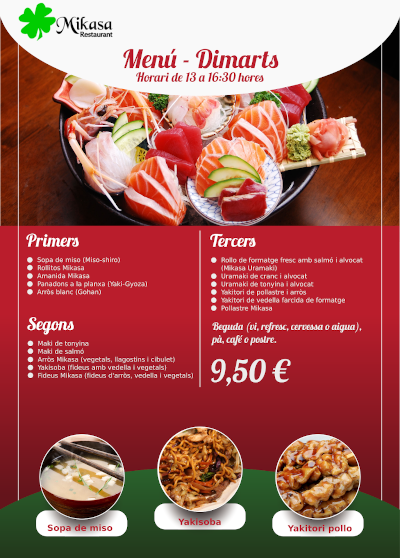 Menu Dimarts