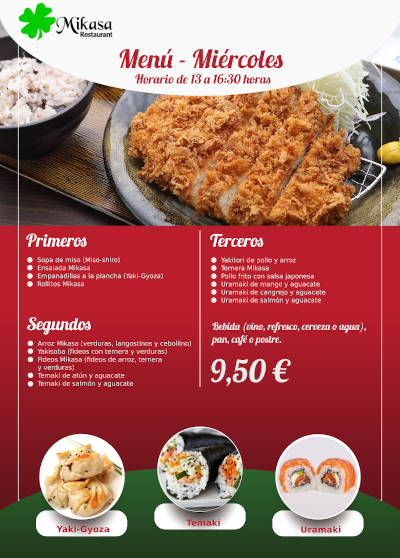 Menu Miercoles