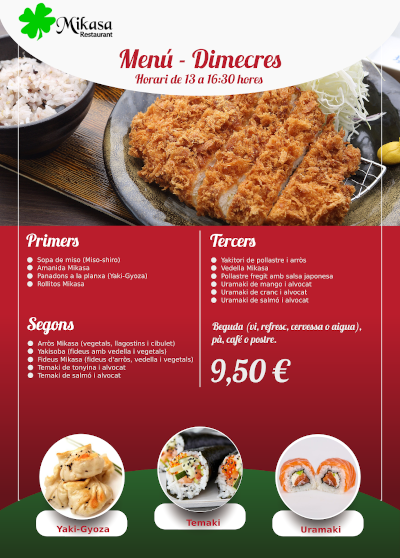 Menu Dimecres