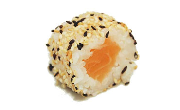 Uramaki de salmó i sèsam