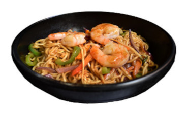 Yakisoba de llagostins